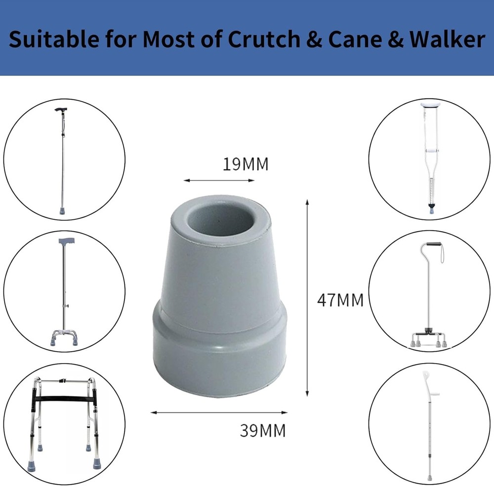 Crutch Tips, 8 Pack 3/4 Inch Rubber Accessories Replacement Rubber...