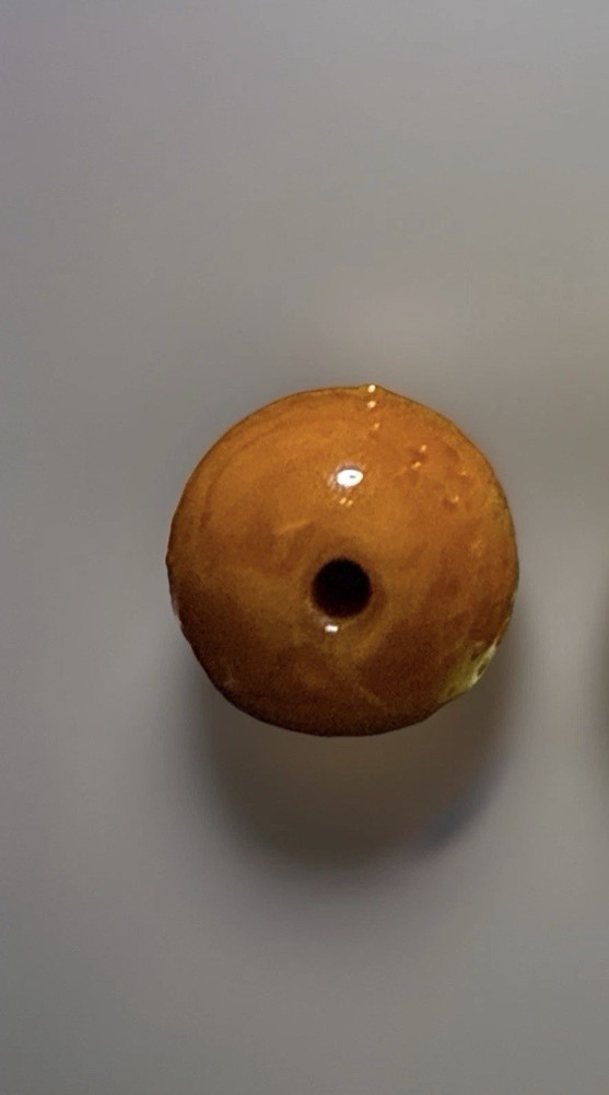 Evil Orange Face Bubble Cap. 25mm Borosilicate Glass