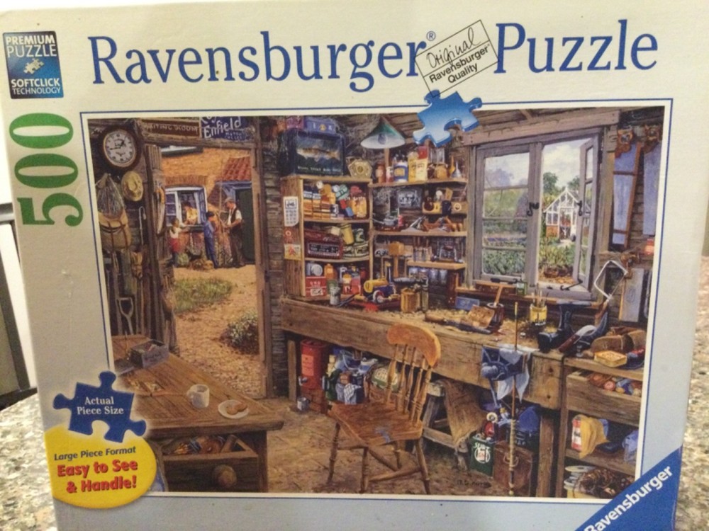 Ravensburger - "Dad's Shed"  -  Puzzle 500 piece Large Format  NEW