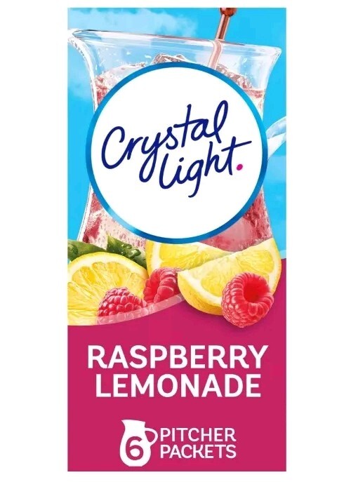 6 Boxes Crystal Light Raspberry Lemonade Drink Mix 36 Pitcher Packets