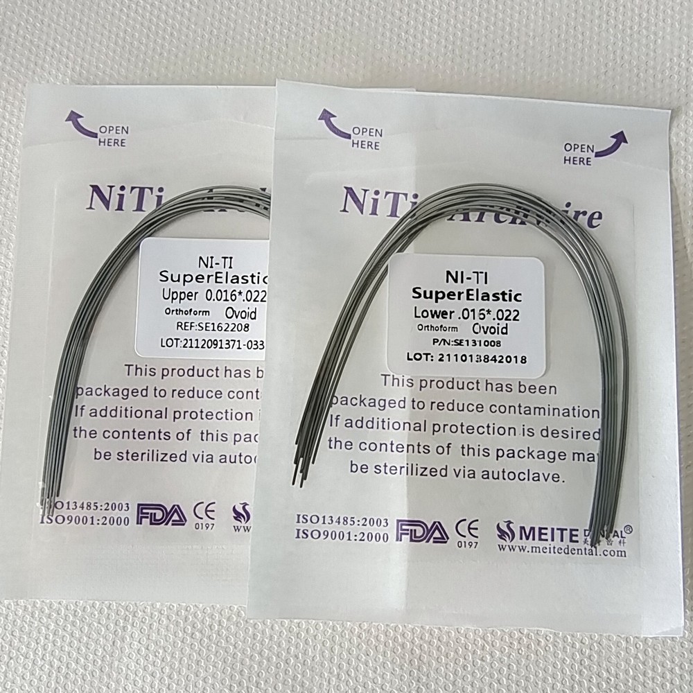 50 Pieces Dental Arch Wire Super Elastics NITI Rectangular Recta Ovoid Arcs