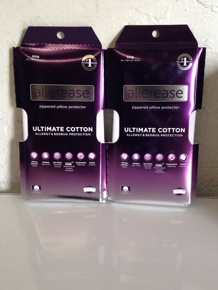 Allerease Ultimate Cotton Zippered Mattress & Pillow Protector, King White