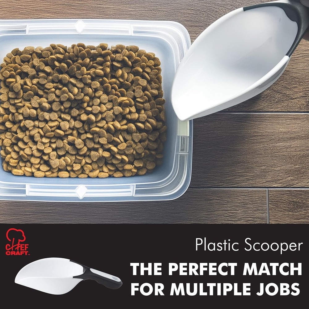 Chef Craft Select Plastic Scoop, 1 Cup, White