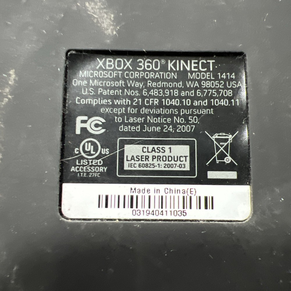 Official Microsoft Xbox 360 Kinect Motion Sensor Bar - As-Is Untested