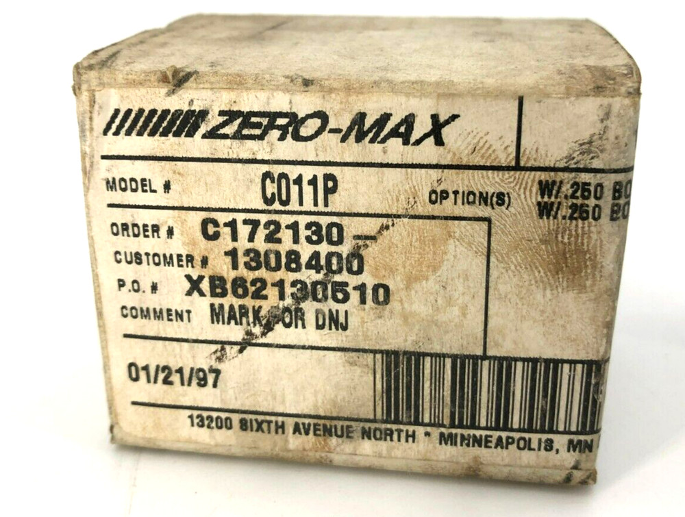 New Zero-Max C011P Control Flex Coupling