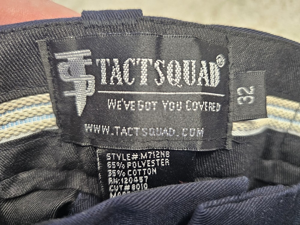 Tact Squad Pants Size 32 NWT Navy Blue With Blue Pin Stripe
