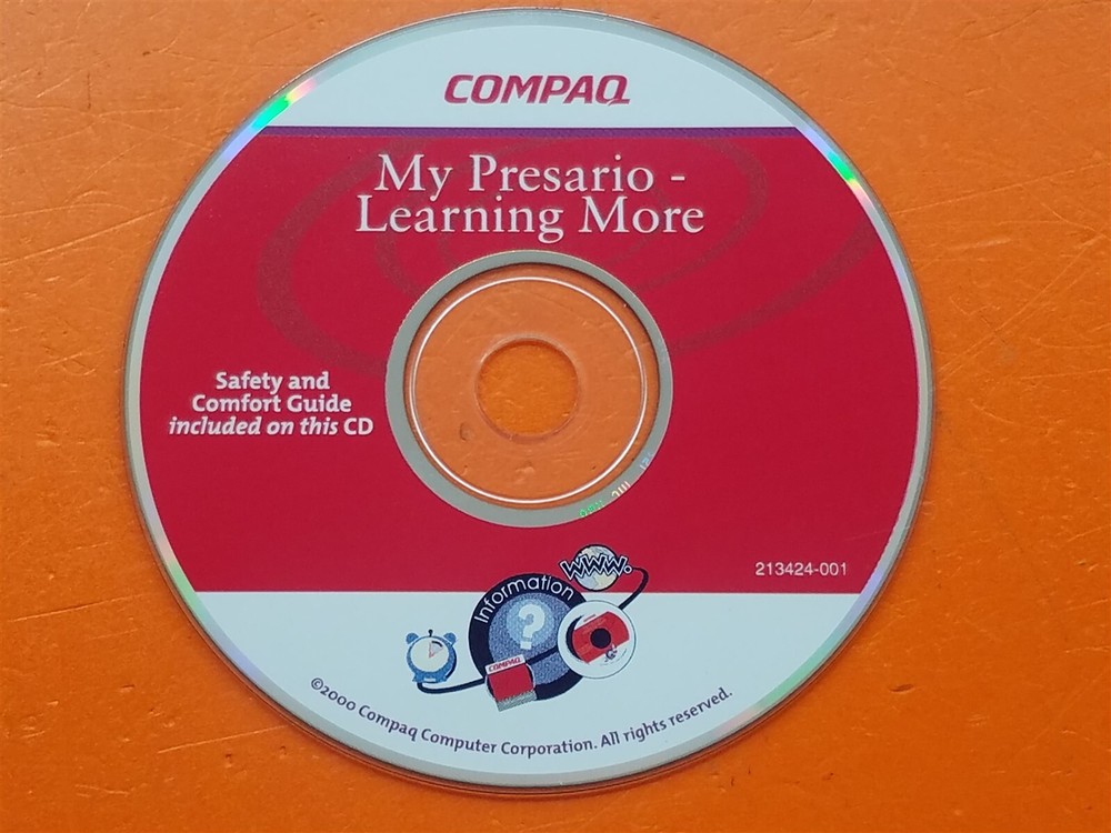 ⭐️⭐️⭐️⭐️⭐️ 2000 Compaq My Presario Learning More Guide CD Disc