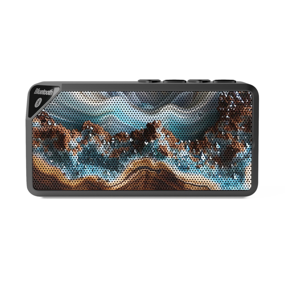 Blue Topaz Agate Design Jabba Speaker, Elegant and Functional, Bluetooth