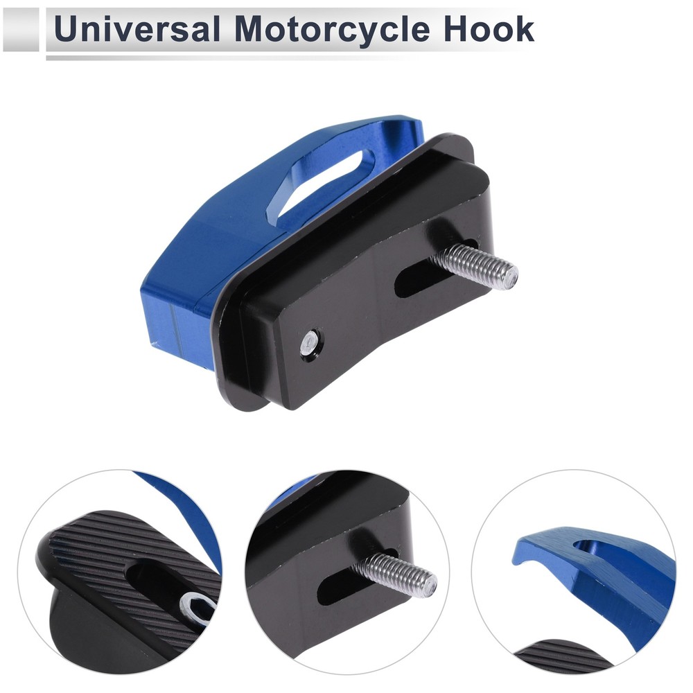 Alluper Alloy Motorcycle Hook for Minio Rectangular With Dark Blue Hole