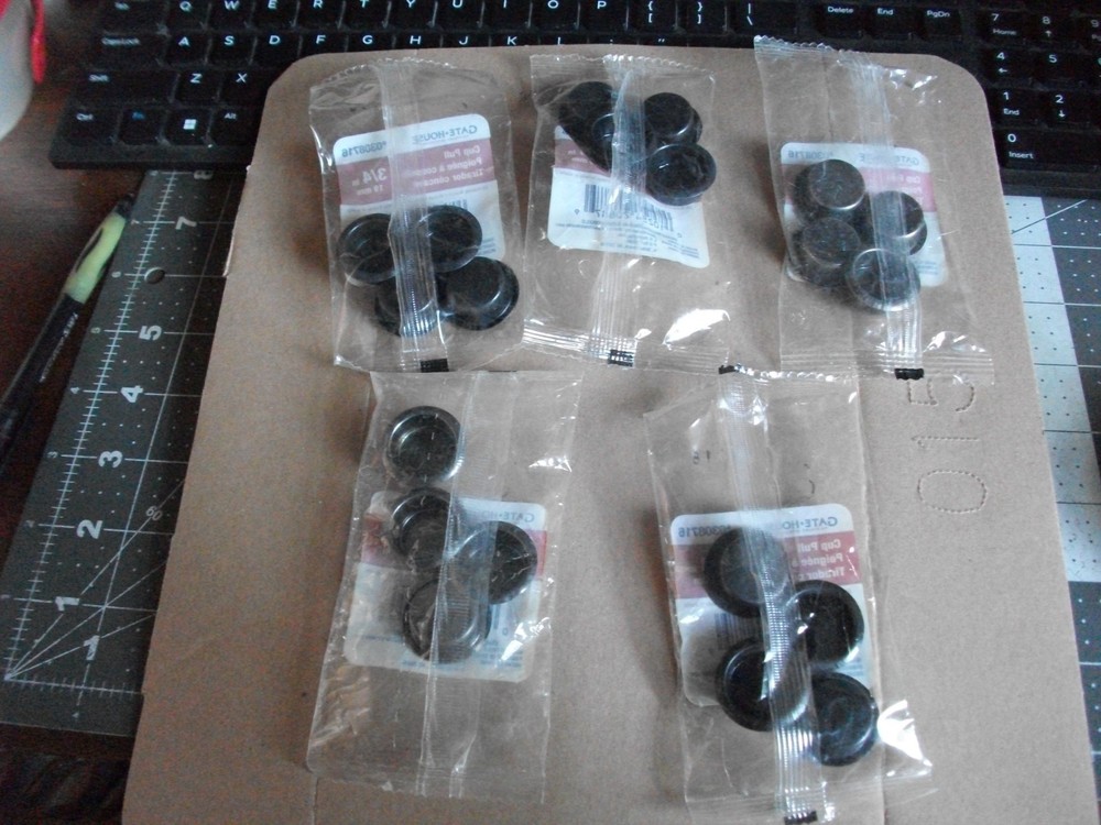 GATE HOUSE Sash Cup Pull #0308716 NOS 5packages Black-4 each pack 3/4"