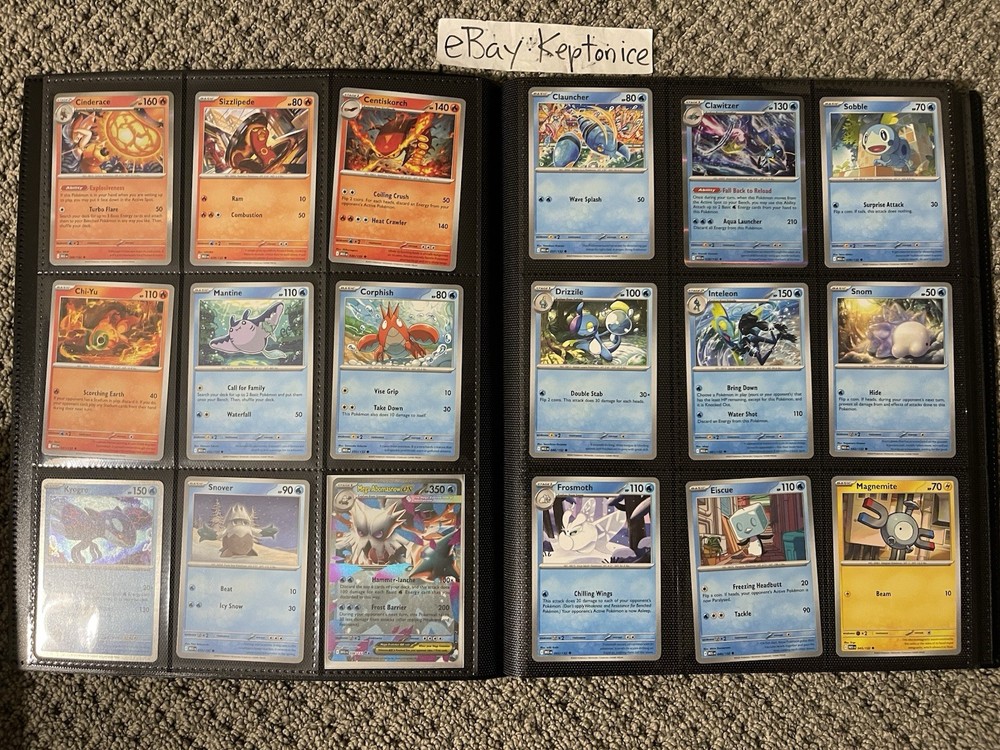 Pokemon TCG MEGA EVOLUTION NEAR COMPLETE BASE MASTER SET w/Binder
