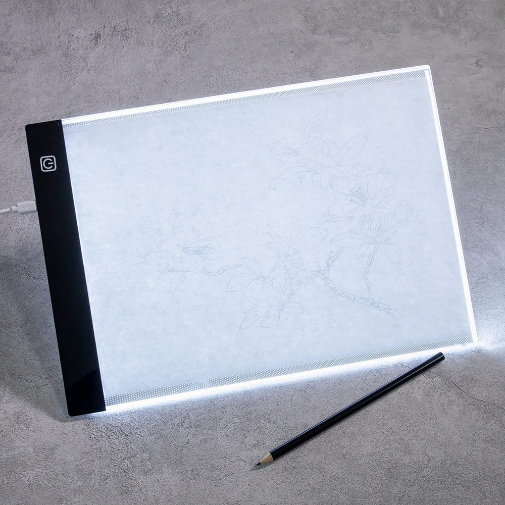 A4 Light Pad for Diamond Painting, LED Copy Board Tracing Black