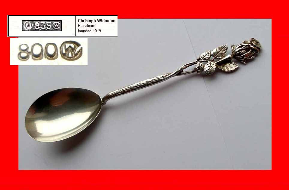 Rare Serving Spoon/ Cream Spoon/ Spoon, Ch. Widmann, 800 Silver E426