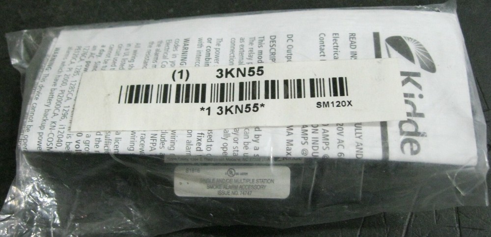 Kidde 3KN55 Smoke Detector Relay Module