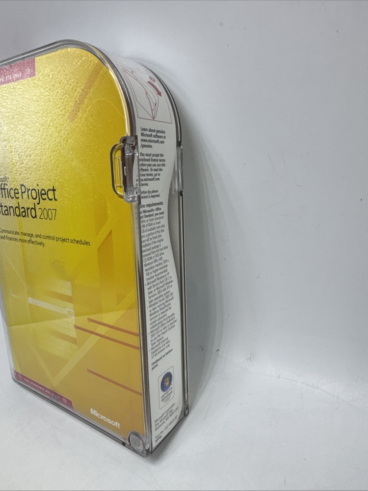 Microsoft Office Project Standard 2007 Academic Use Only New Sealed