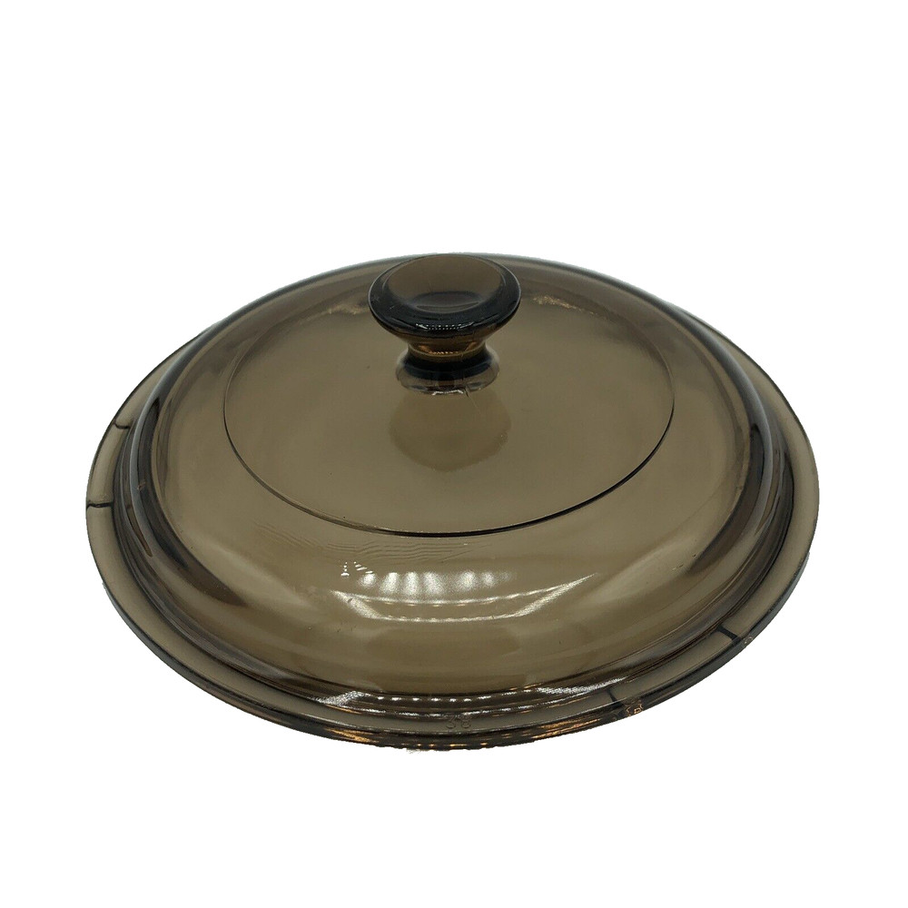 Pyrex Amber Vision Ware Lid Only 6 Inch P81C GUC Preowned