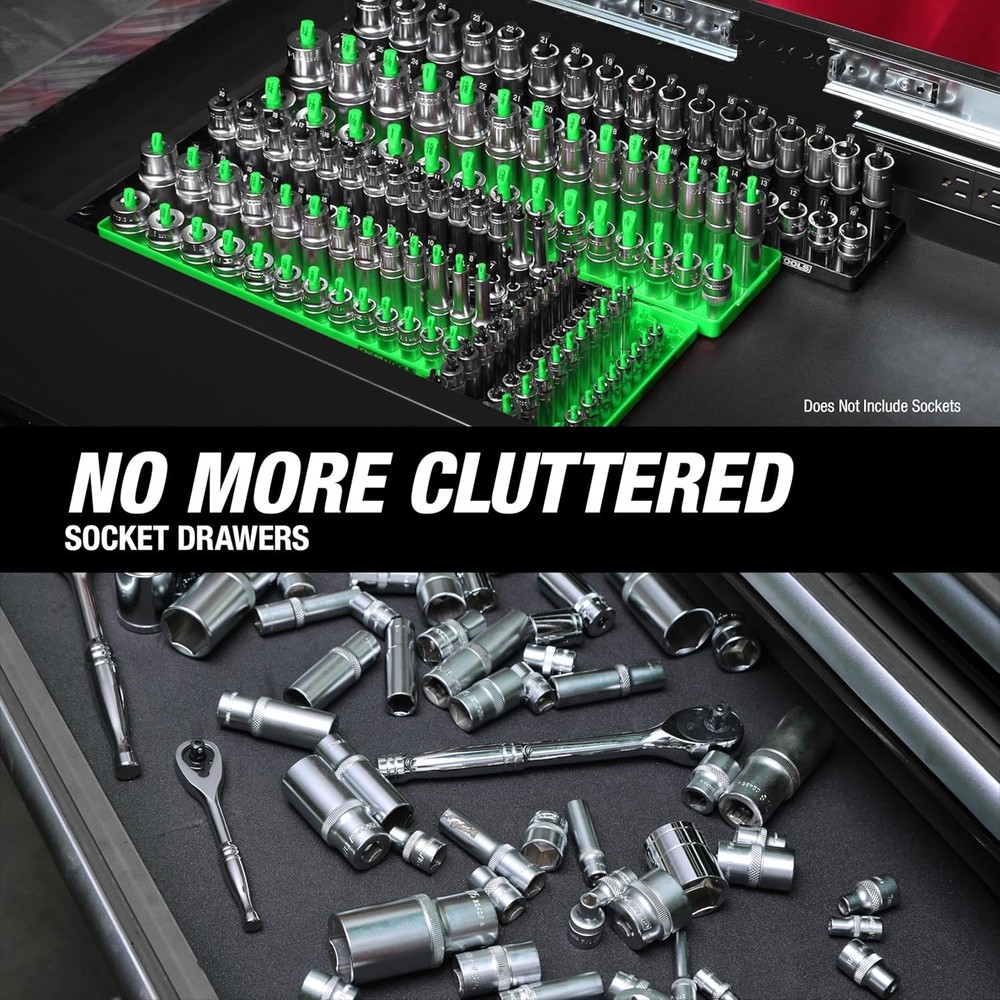 Tool Storage Organizer for Quick Socket Identification