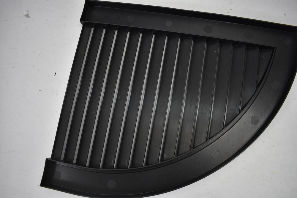 Builders Edge Quarter Round ARch Top Solid Vinyl Shutter Tops Black 2 Pack