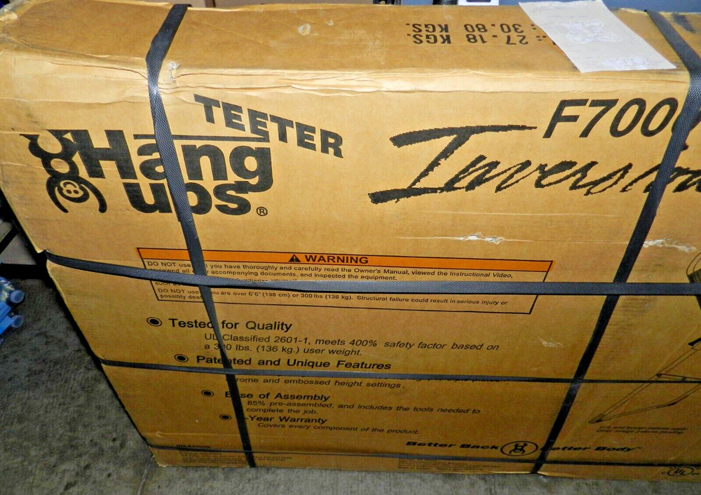 TEETER HANG UPS F7000 INVERSION TABLE NEW SEALED IN SHIPPER