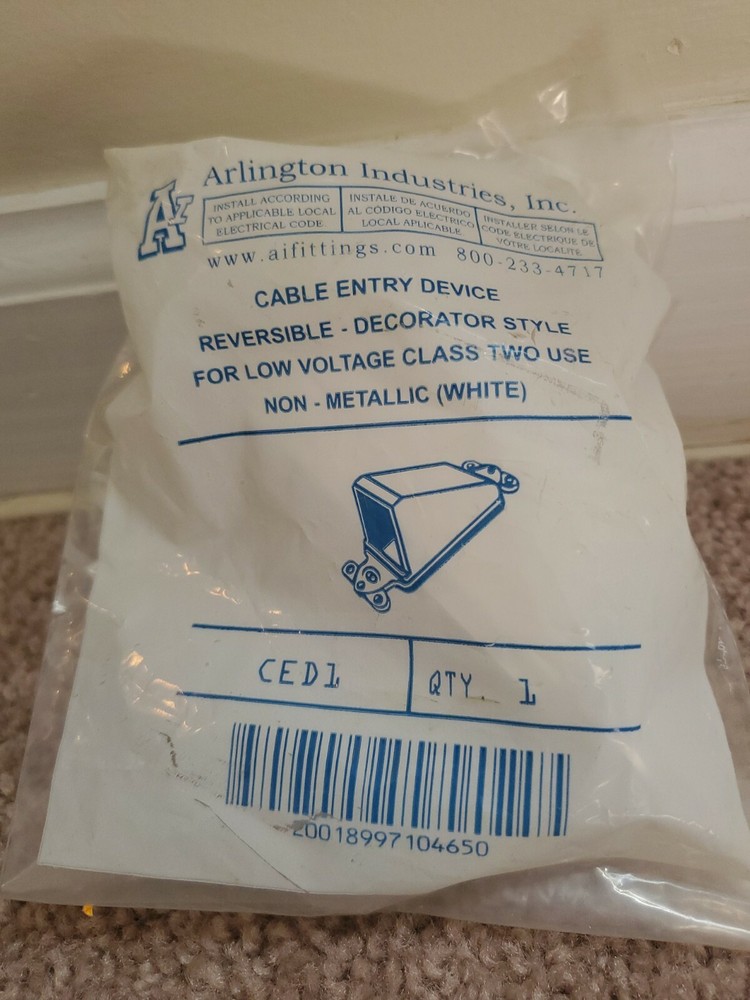 Arlington Industries Cable Entry Device, CED1, New