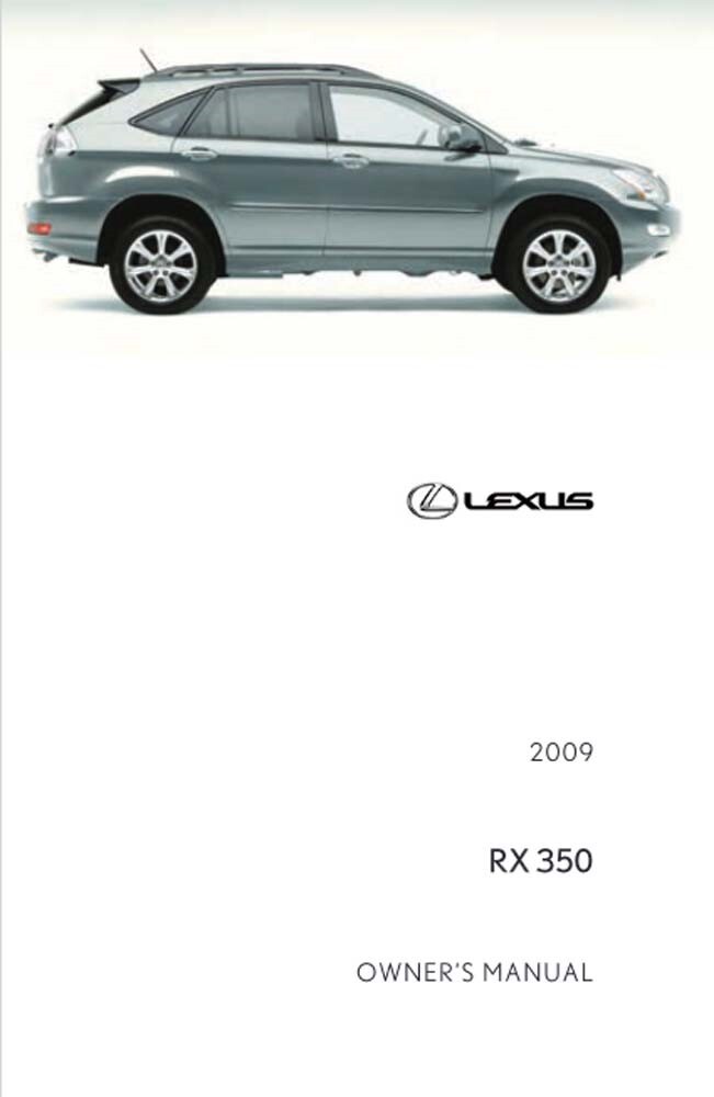 2009 Lexus RX 350 Owners Manual User Guide