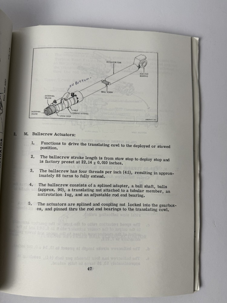 1981 GE CF6 Reverser System Training Manual Prepared by Evendale Tech School