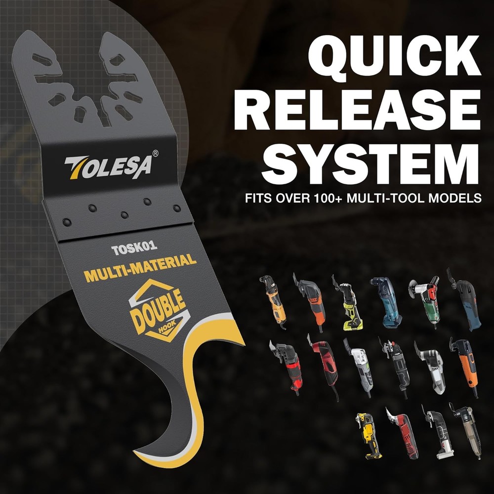 Oscillating Multi Tool Hook Knife Blade, 5 PCS Multitool Saw Blades