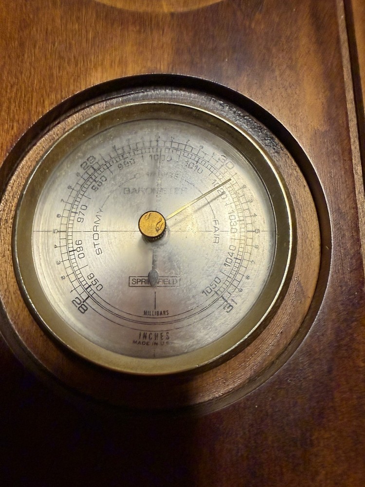Vtg Made in Springfield Weather Sensor Barometer Thermometer Humidity