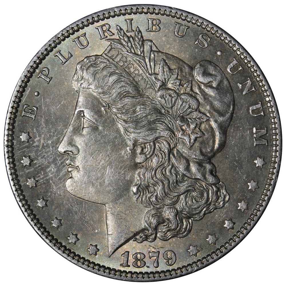 1879 Morgan Silver Dollar BU Toned - Nice Color! E716 JHM