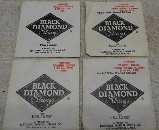 ** BLACK DIAMOND - SPANISH GUITAR STRINGS in ORIGINAL Envelopes