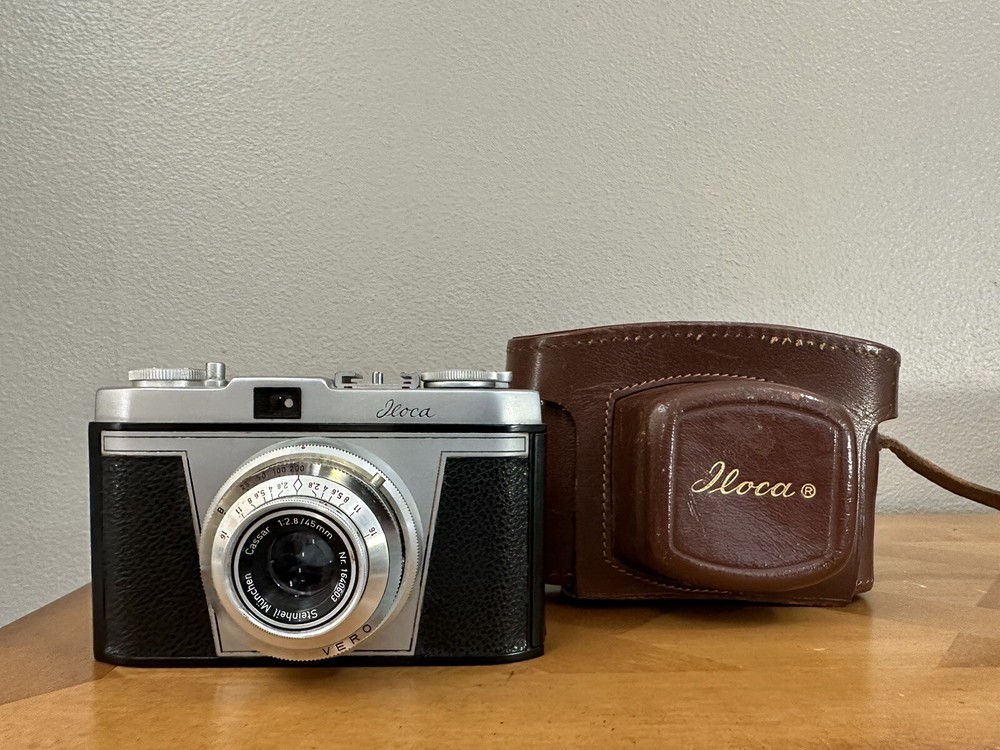 Lloca Rapid German Camera And Case With Steinheil Munched Caesar 45mm Lens