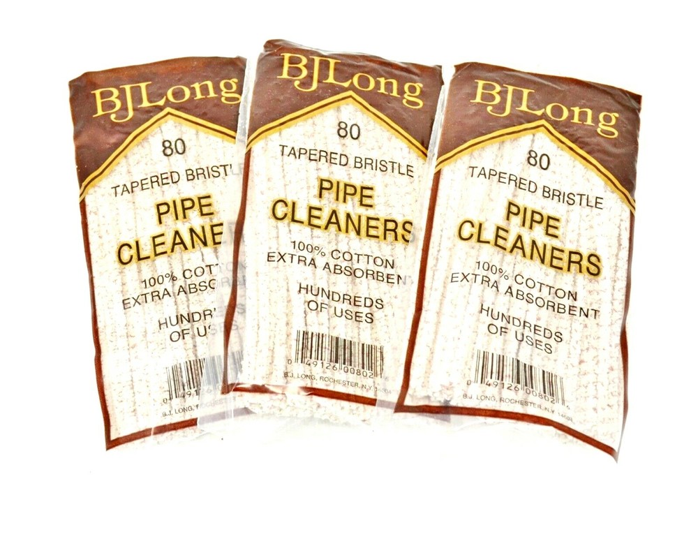 BJ Long B. J. Long's Tapered Bristle Pipe Cleaners 80 Per Pack - 3 Pack