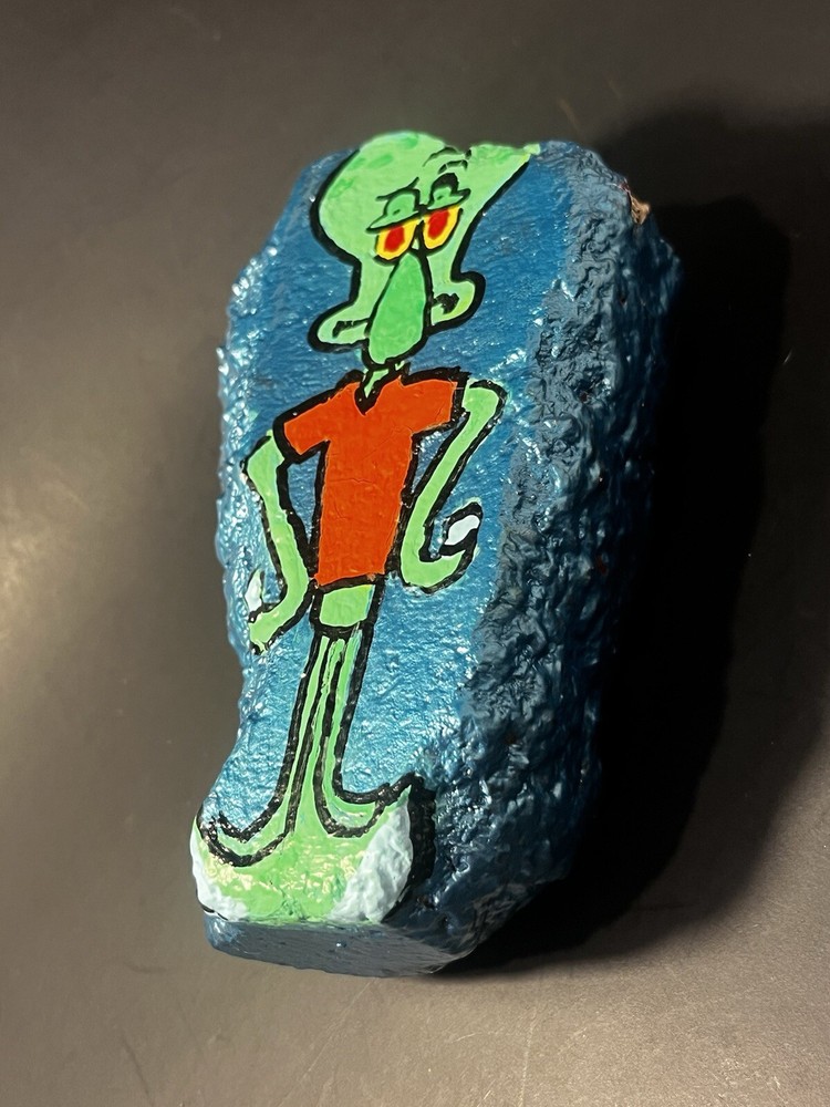 Squidward Hand Painted Rock Great Gift ! SpongeBob SquarePants