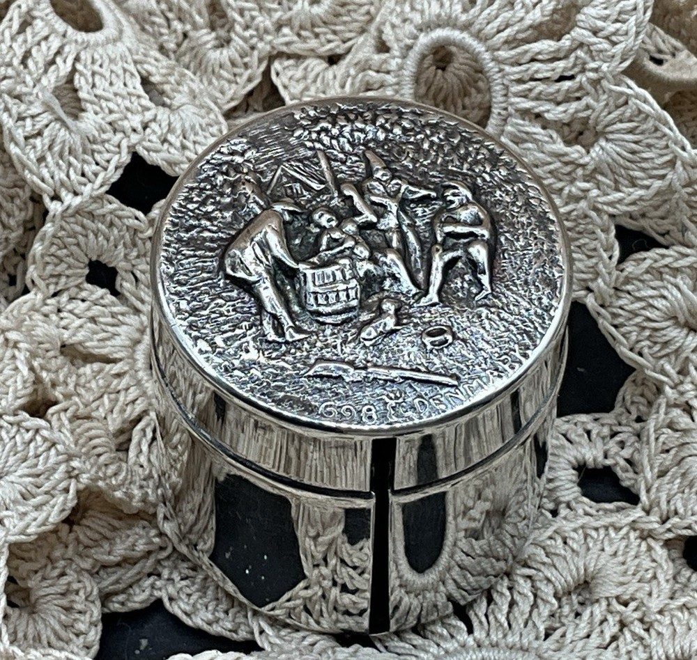 Sterling Silver Denmark Stamp Roll Container