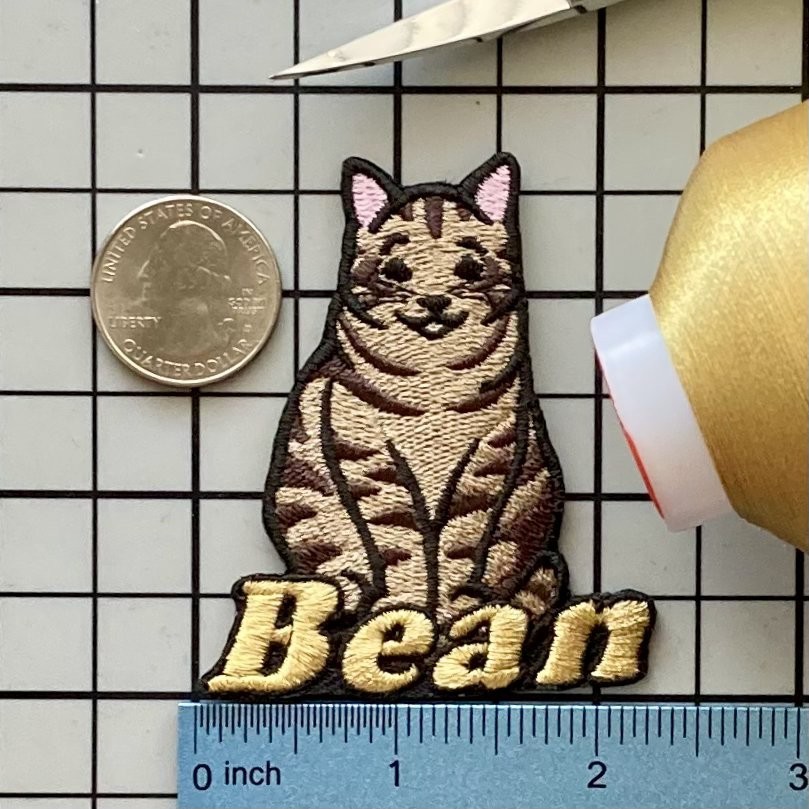 Tabby Cat Patch Personalized Custom Iron-on Badge