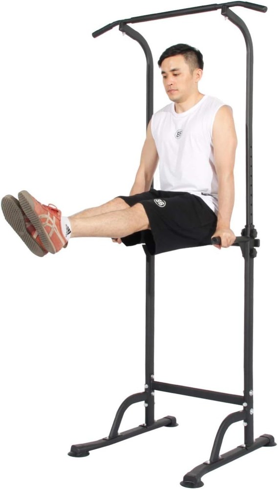 Power Tower Pull Up Bar Station, Free Standing Pull Up Rack Dip Station for H...
