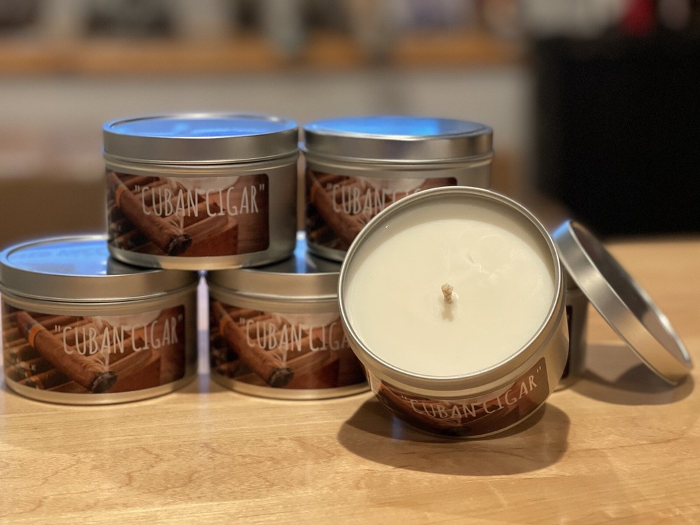 cigar scented candle