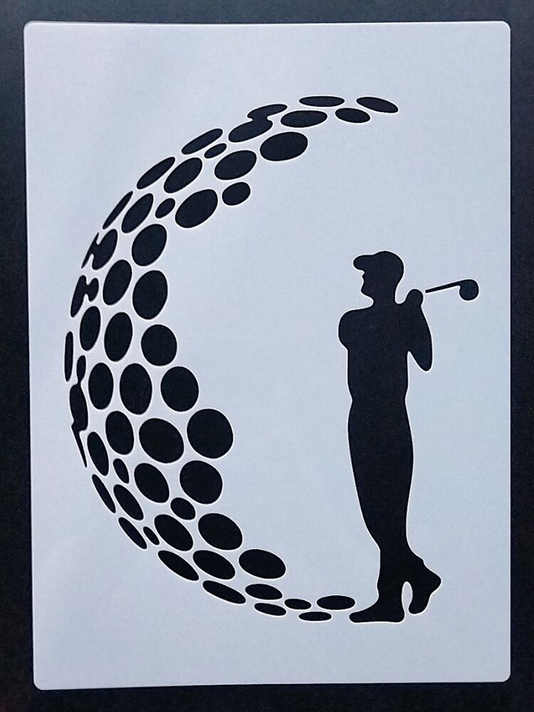8"x10" Plastic Stencil - Golf (SC82)*****