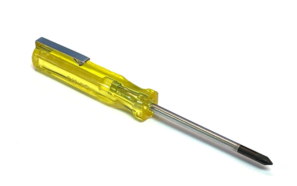 Pocket Screwdriver, STANLEY, Pocket Clip, Phillips/Cross, Acetate Handle