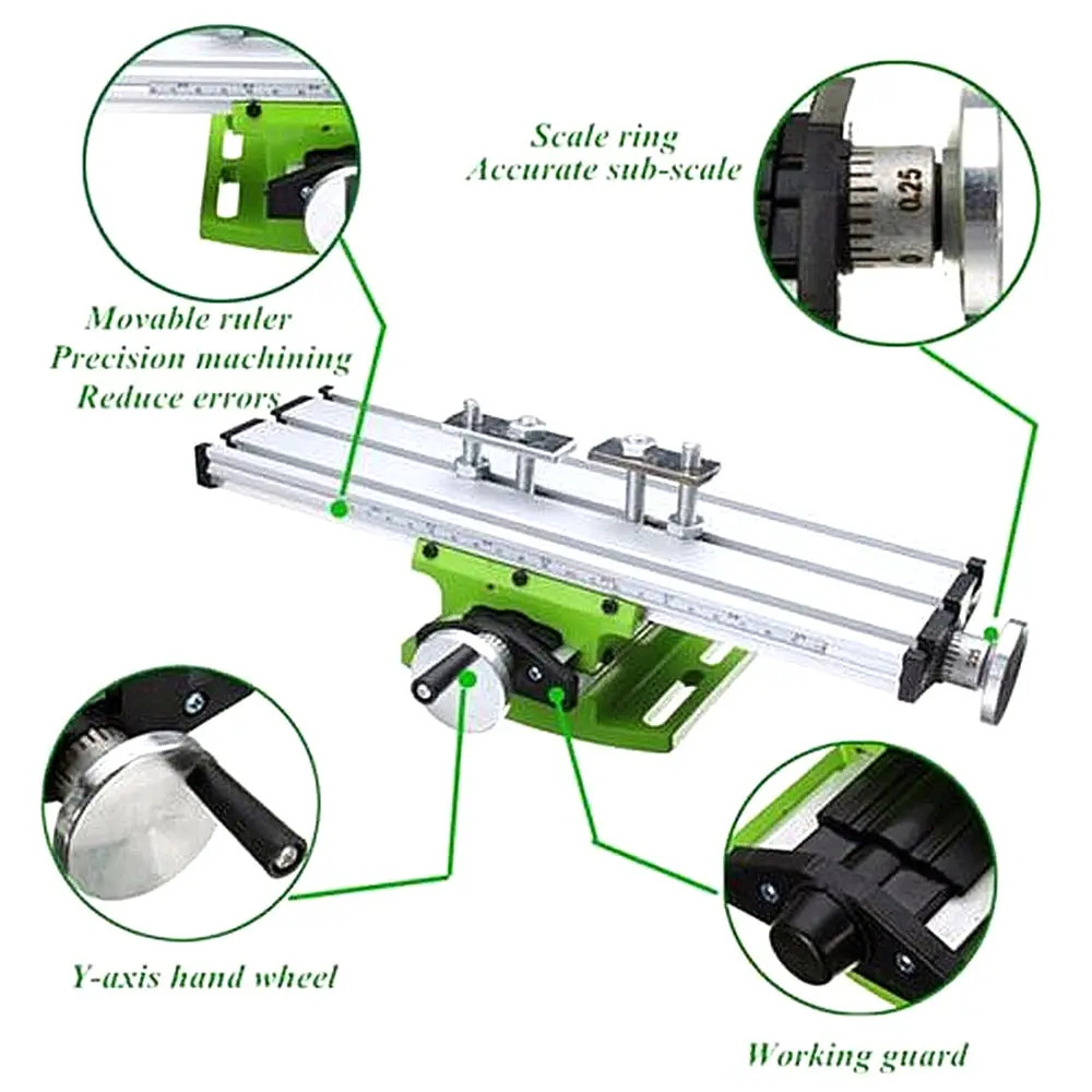 Worktable Milling Machine Working Slide Table Vise Fixture Adjustment Worktable