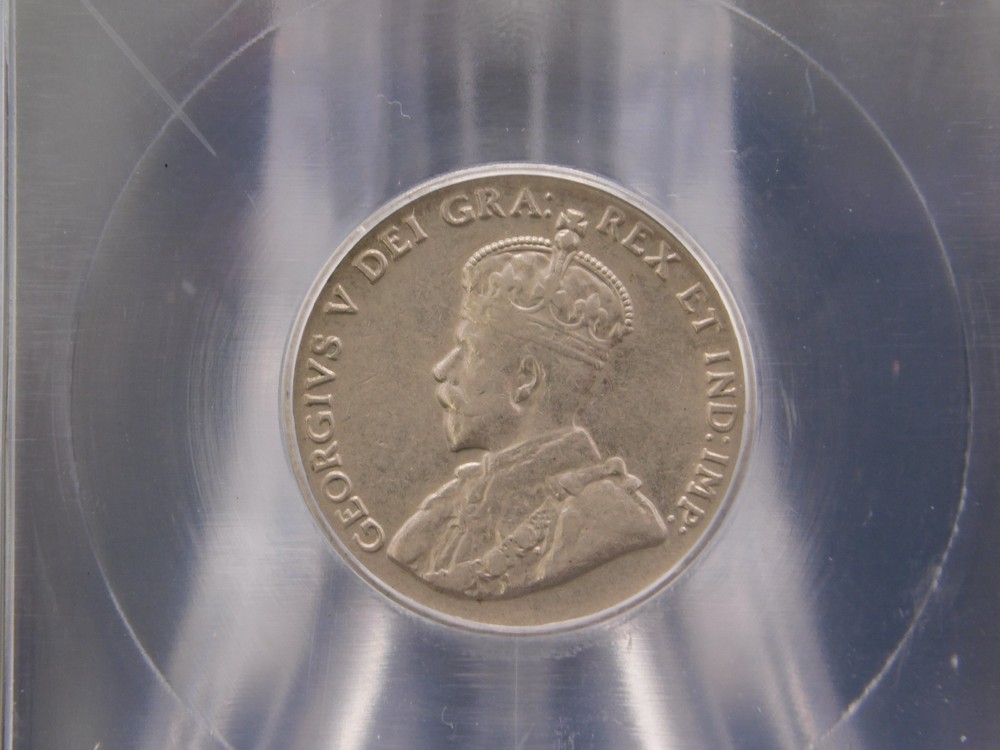 1925 CANADA FIVE CENT ICG AU50 (BT1222)
