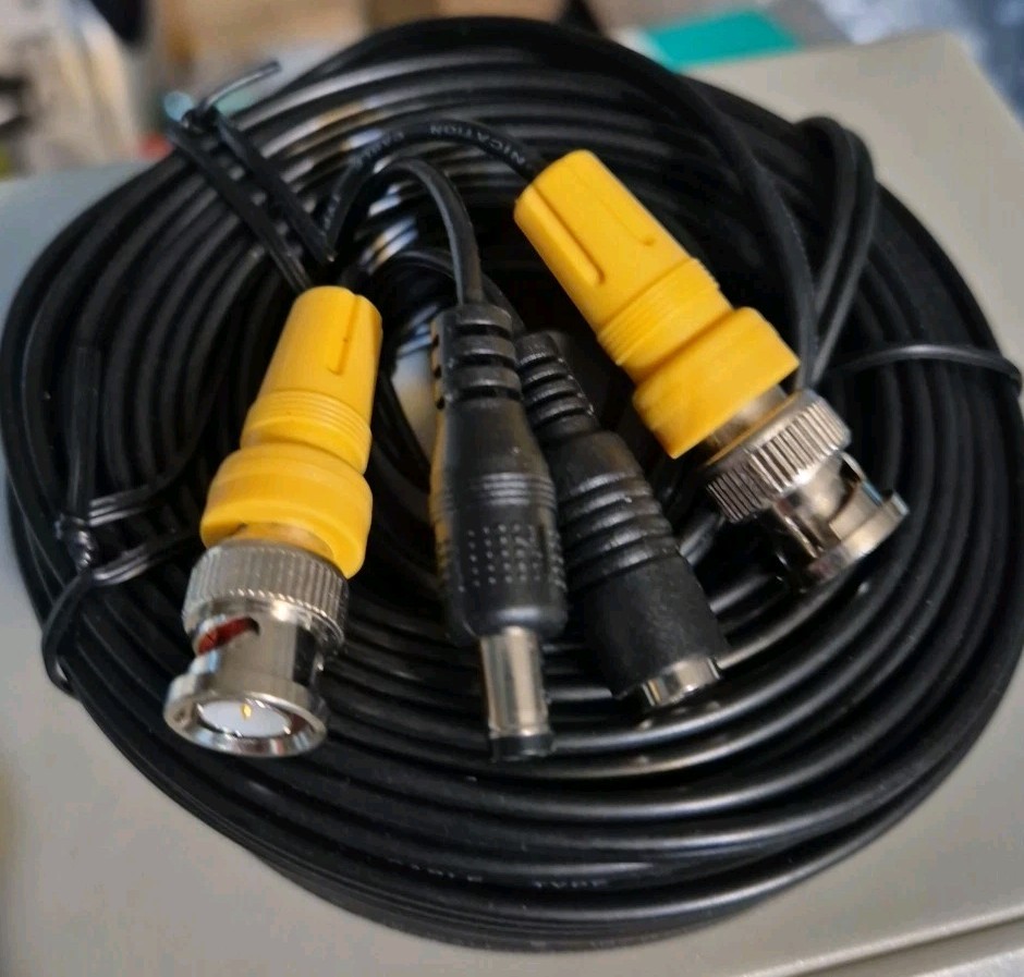 Extension Video DC BNC Power Cable for Security Camera System. Assumed 50 ft