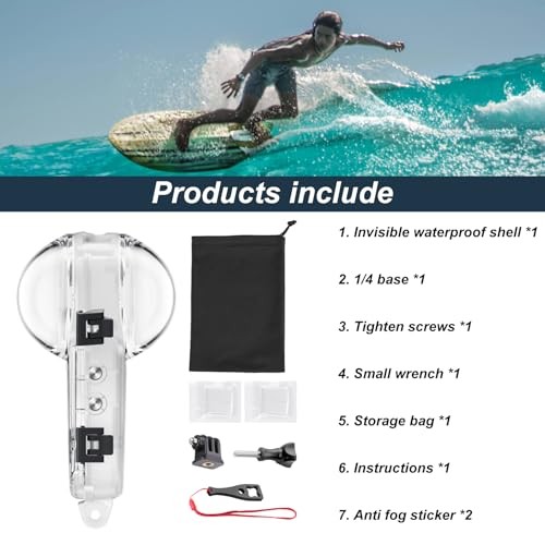 Insta 360 X4 Invisible Dive Case, Splash Prevention Insta 360 X4 Dive Case