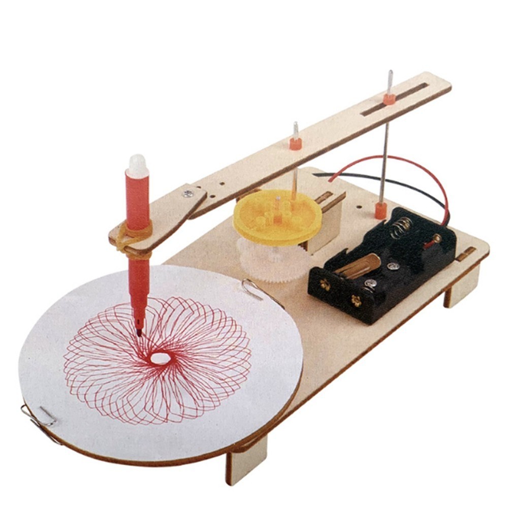 Wooden Mechanized Electric Plotter for Creative Art Projects