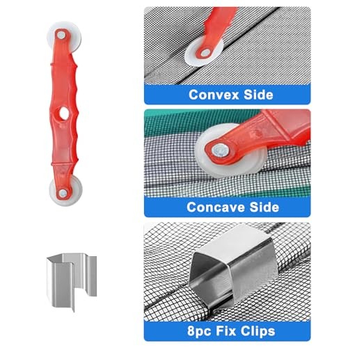 Window Screen Repair Kit 48"x118" - Includes Full Tools Set Replacement Window