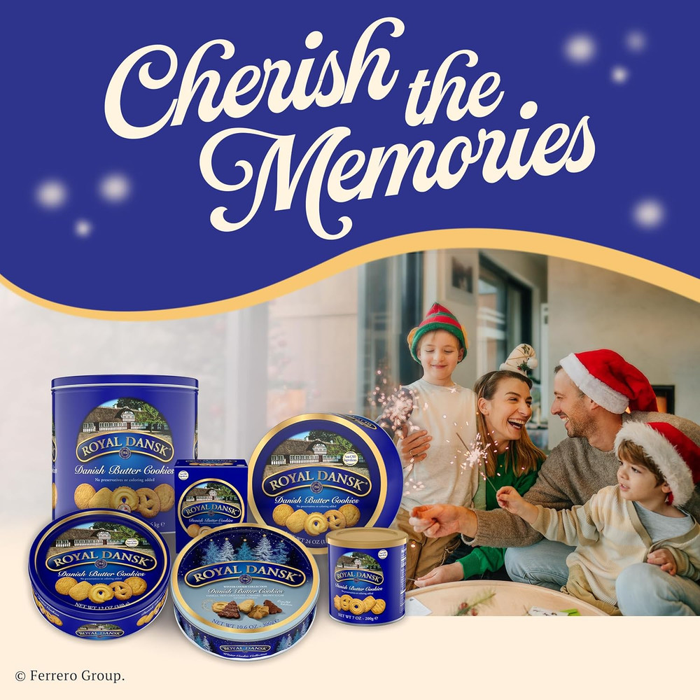 Danish Cookies Tin, Butter, 24 Ounce