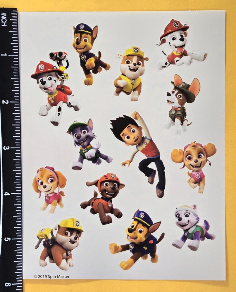 Paw Patrol Sticker Sheet