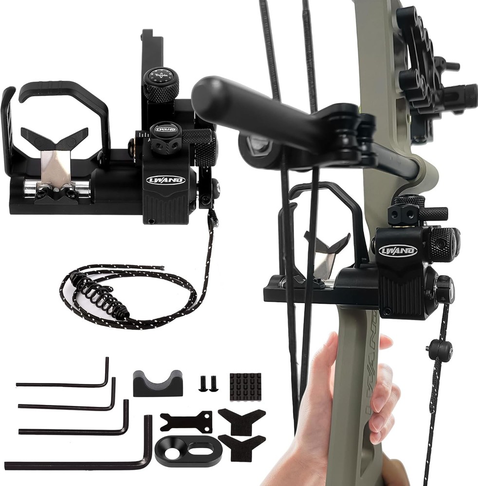 Precision Drop Away Arrow Rest for Compound Bows, Fall-Away Technology with Full