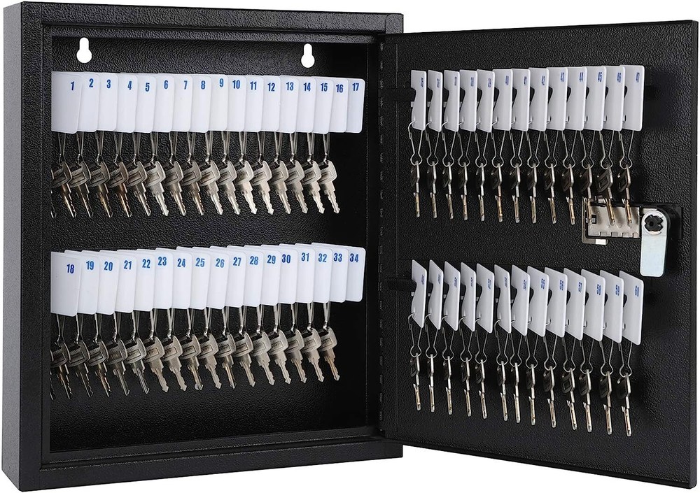 40 - 200 Key Storage Code Lock Box Wall Mount Keys Holder Safe Cabinet Organizer