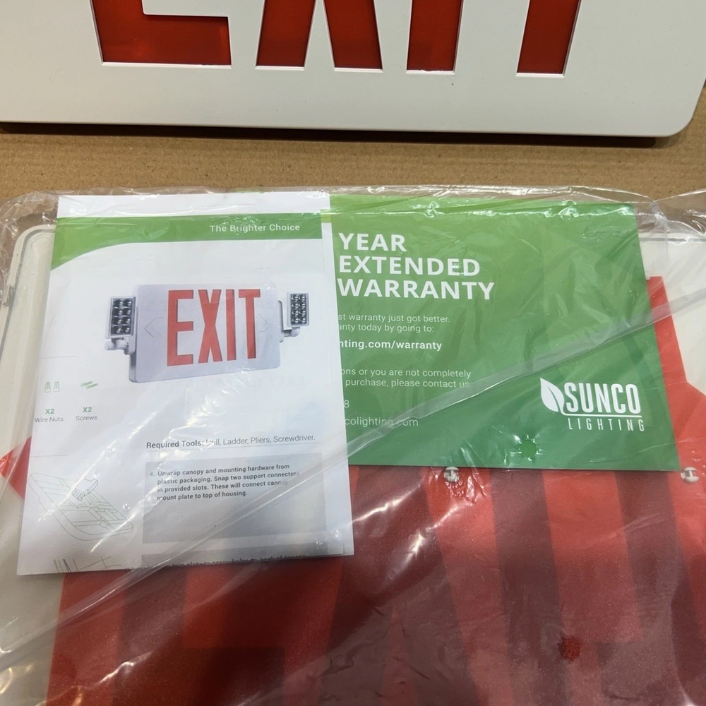 SUNCO LIGHTING LED EXIT SIGN 1000mAH
